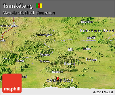 Satellite Panoramic Map of Tsenkéleng