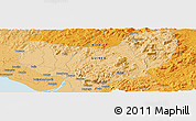 Political Panoramic Map of the area around 10° 7' 21" N, 13° 31' 30" W