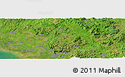 Satellite Panoramic Map of the area around 10° 7' 21" N, 13° 31' 30" W