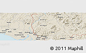 Shaded Relief Panoramic Map of the area around 10° 7' 21" N, 13° 31' 30" W