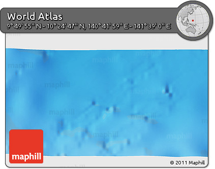 Physical 3D Map of the Area around 10° 7' 21" N, 141° 10' 30" E