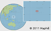 Savanna Style Location Map of the area around 10° 7' 21" N, 142° 1' 30" E