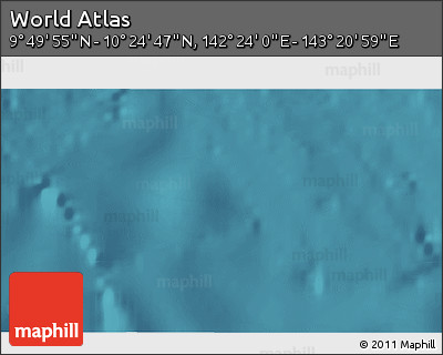 Satellite 3D Map of the Area around 10° 7' 21" N, 142° 52' 30" E