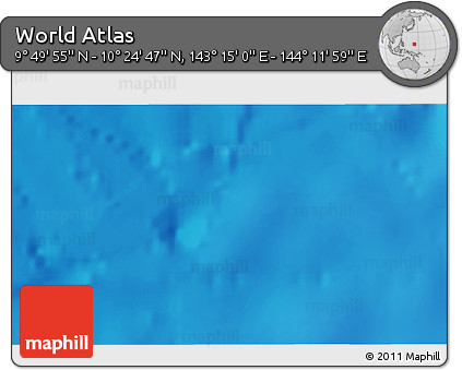 Physical 3D Map of the Area around 10° 7' 21" N, 143° 43' 29" E