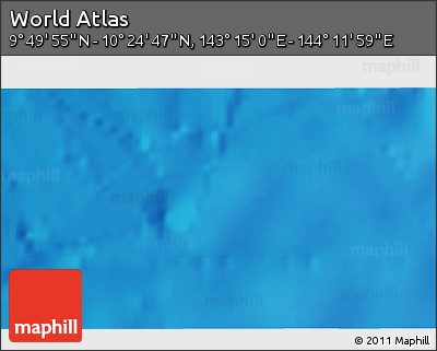 Physical 3D Map of the Area around 10° 7' 21" N, 143° 43' 29" E