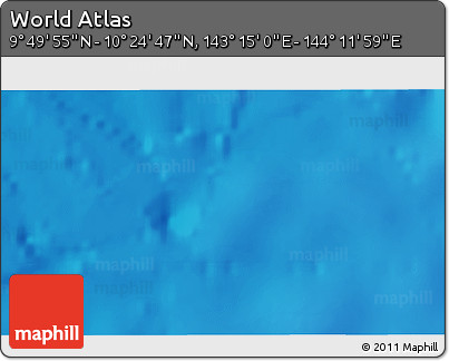 Physical 3D Map of the Area around 10° 7' 21" N, 143° 43' 29" E