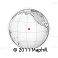 Outline Map of the Area around 10° 7' 21" N, 143° 34' 29" W, rectangular outline