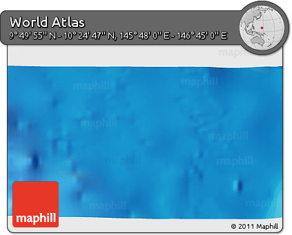 Physical 3D Map of the Area around 10° 7' 21" N, 146° 16' 30" E