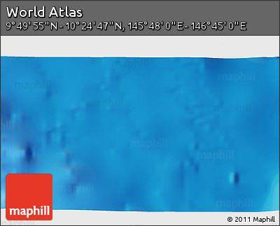 Physical 3D Map of the Area around 10° 7' 21" N, 146° 16' 30" E