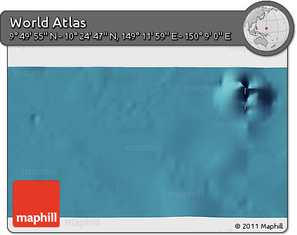 Satellite 3D Map of the Area around 10° 7' 21" N, 149° 40' 30" E