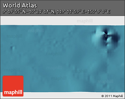 Satellite 3D Map of the Area around 10° 7' 21" N, 149° 40' 30" E