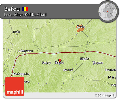 Physical 3D Map of Bafou