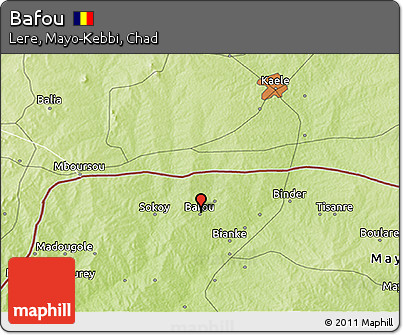 Physical 3D Map of Bafou