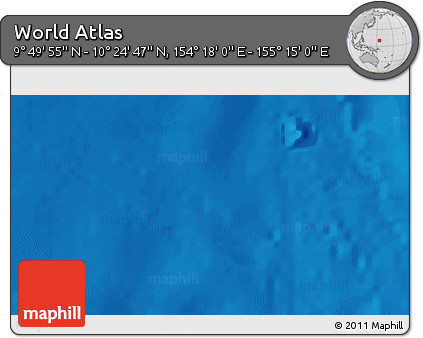 Physical 3D Map of the Area around 10° 7' 21" N, 154° 46' 30" E
