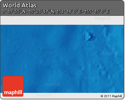 Physical 3D Map of the Area around 10° 7' 21" N, 154° 46' 30" E
