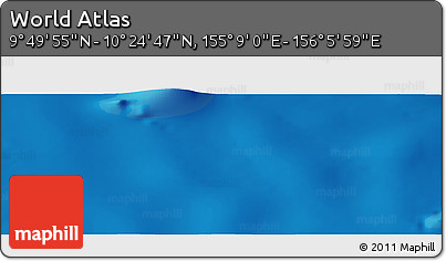 Physical Panoramic Map of the Area around 10° 7' 21" N, 155° 37' 30" E