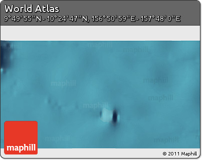 Satellite 3D Map of the Area around 10° 7' 21" N, 157° 19' 29" E