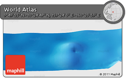 Physical Panoramic Map of the Area around 10° 7' 21" N, 159° 52' 30" E
