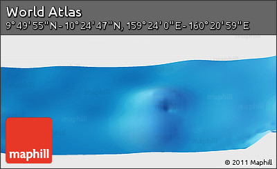 Physical Panoramic Map of the Area around 10° 7' 21" N, 159° 52' 30" E