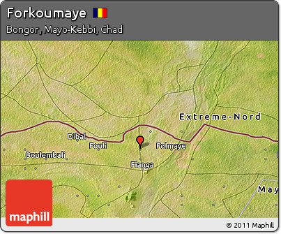 Satellite 3D Map of Forkoumaye
