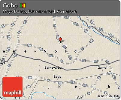 Shaded Relief Map of Gobo