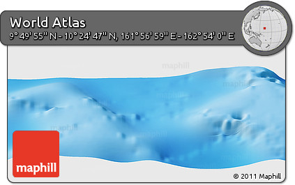 Physical Panoramic Map of the Area around 10° 7' 21" N, 162° 25' 30" E