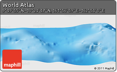 Physical Panoramic Map of the Area around 10° 7' 21" N, 162° 25' 30" E