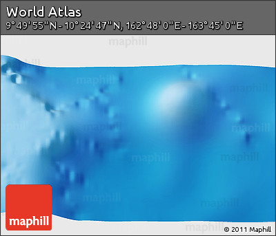Physical 3D Map of the Area around 10° 7' 21" N, 163° 16' 30" E