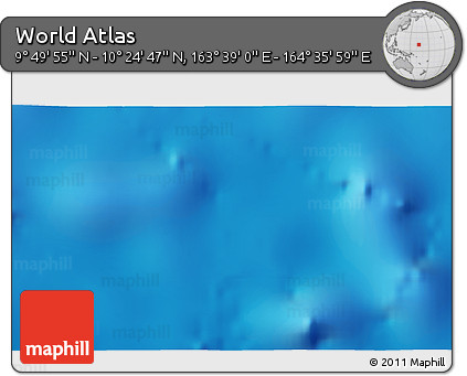 Physical 3D Map of the Area around 10° 7' 21" N, 164° 7' 30" E