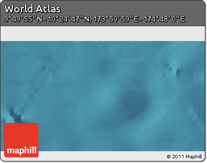 Satellite 3D Map of the Area around 10° 7' 21" N, 174° 19' 29" E