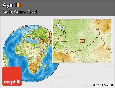 Physical Location Map of Aya