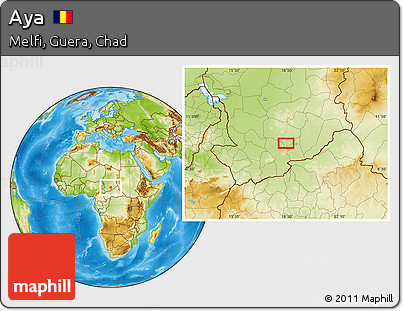 Physical Location Map of Aya