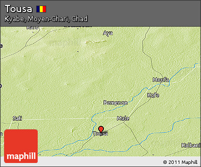 Physical Panoramic Map of Tousa