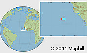 Savanna Style Location Map of the area around 10° 7' 21" N, 19° 28' 30" W