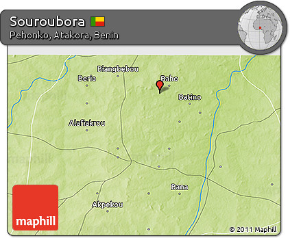 Physical 3D Map of Souroubora