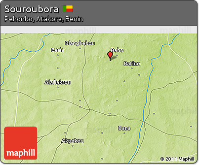 Physical 3D Map of Souroubora