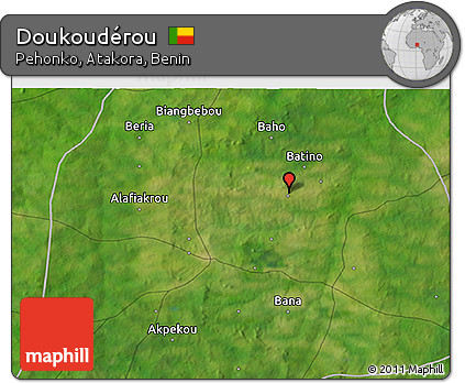 Satellite 3D Map of Doukoudérou