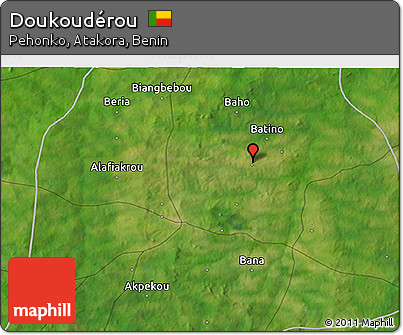 Satellite 3D Map of Doukoudérou