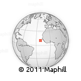 Outline Map of the Area around 10° 7' 21" N, 21° 10' 29" W, rectangular outline