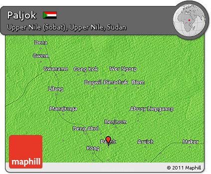 Political 3D Map of Paljok