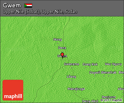 Political 3D Map of Gwem