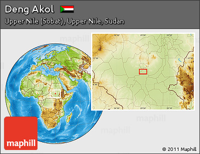 Physical Location Map of Deng Akol
