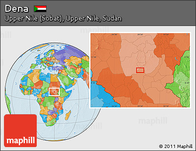Political Location Map of Dena