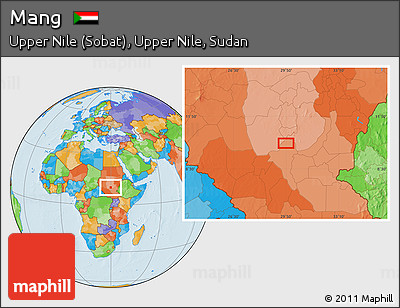 Political Location Map of Mang