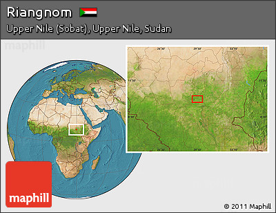 Satellite Location Map of Riangnom