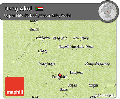 Physical Map of Deng Akol