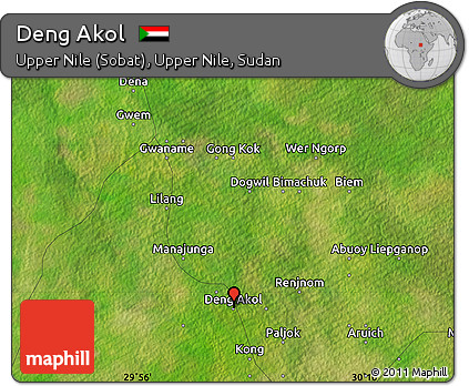 Satellite Map of Deng Akol