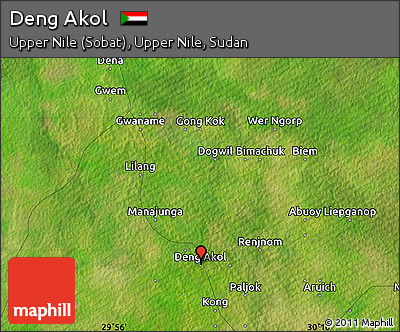 Satellite Map of Deng Akol