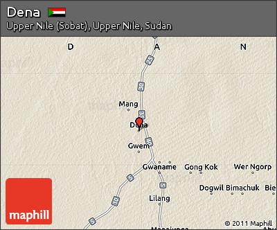 Shaded Relief Map of Dena