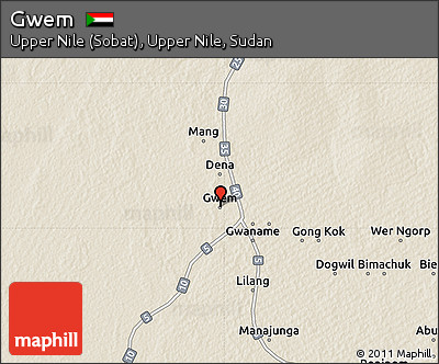 Shaded Relief Map of Gwem